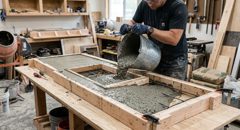 Cement Counter Installation in Santa Rosa, CA