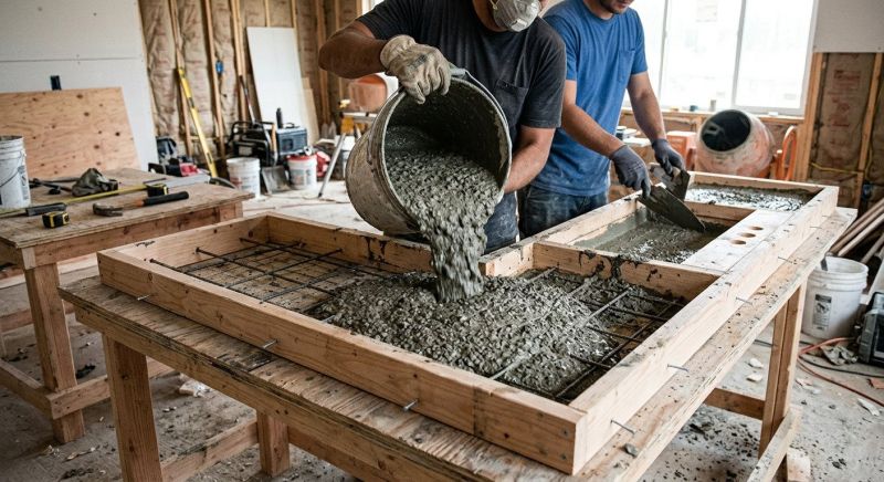 Cement Countertop Installation in Sonoma County, CA