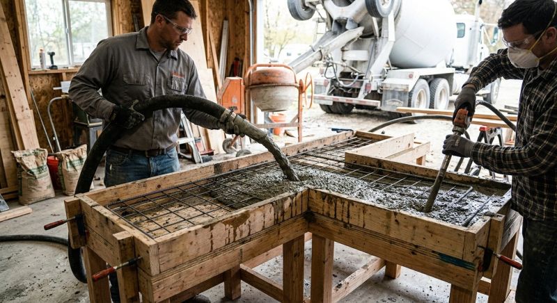 Cement Countertop Pouring in Santa Rosa, CA