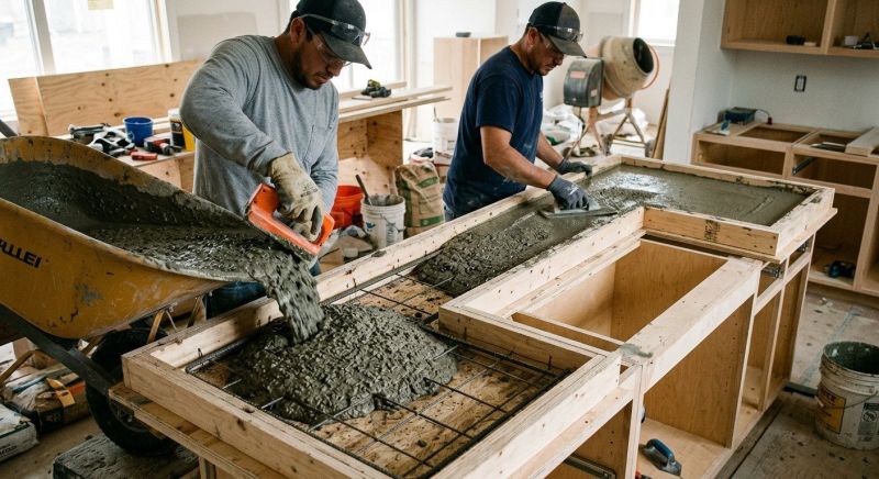 Concrete Counter Installation in Sonoma County, CA