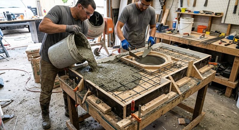 Concrete Countertop Pouring in Marin County, CA