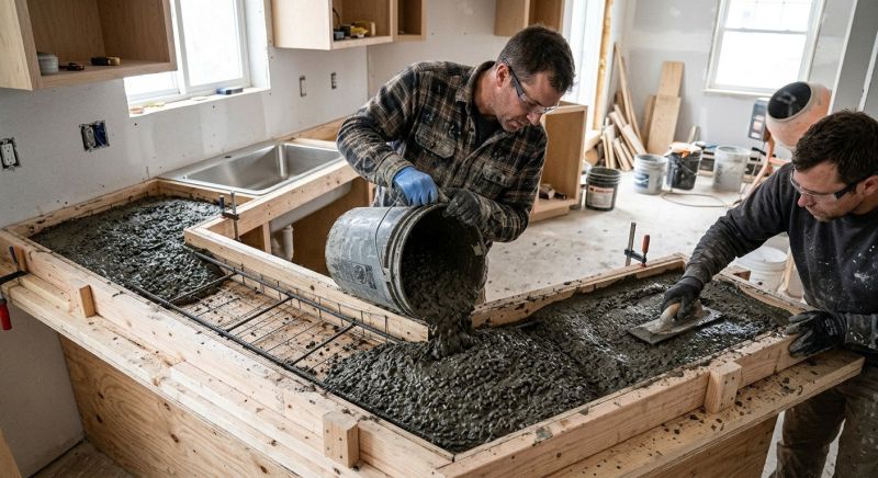 Concrete Countertop Pouring in Napa, CA