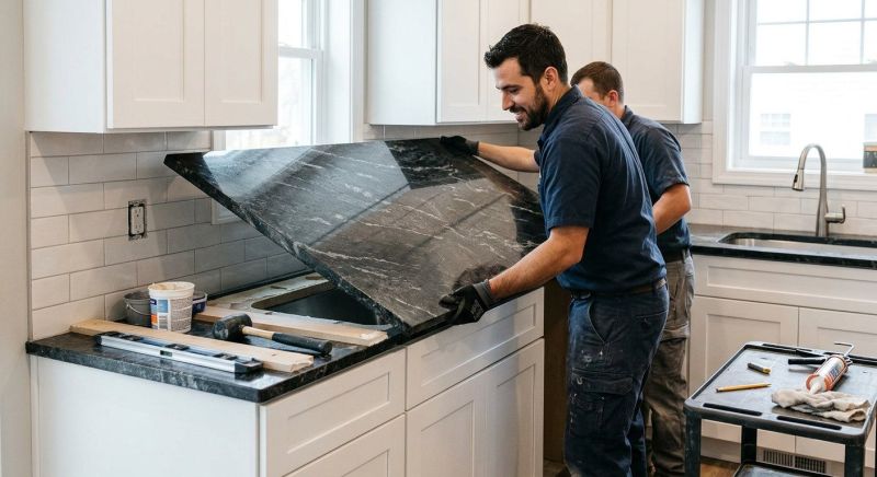 Granite Slab Installation in Santa Rosa, CA