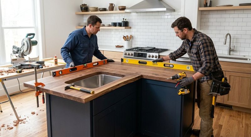 Wood Countertop Installation in Napa, CA